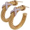 David Yurman 1.0ctw Diamond X Hoop Earrings 18K Gold main