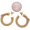 David Yurman 1.0ctw Diamond X Hoop Earrings 18K Gold size