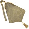 Edwardian Era Mesh Purse Wristlet with Sapphire Accent in 14K Gold