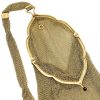 Edwardian Era Mesh Purse Wristlet with Sapphire Accent in 14K Gold open