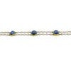 Edwardian No Heat Sapphire Bracelet With Pearls Side