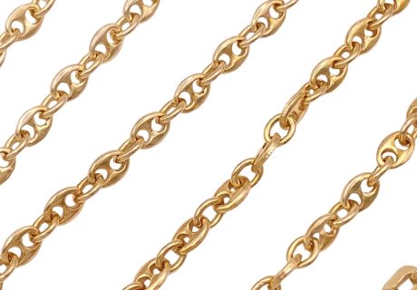 Gucci Link Chain Necklace 14K Gold 20 Length