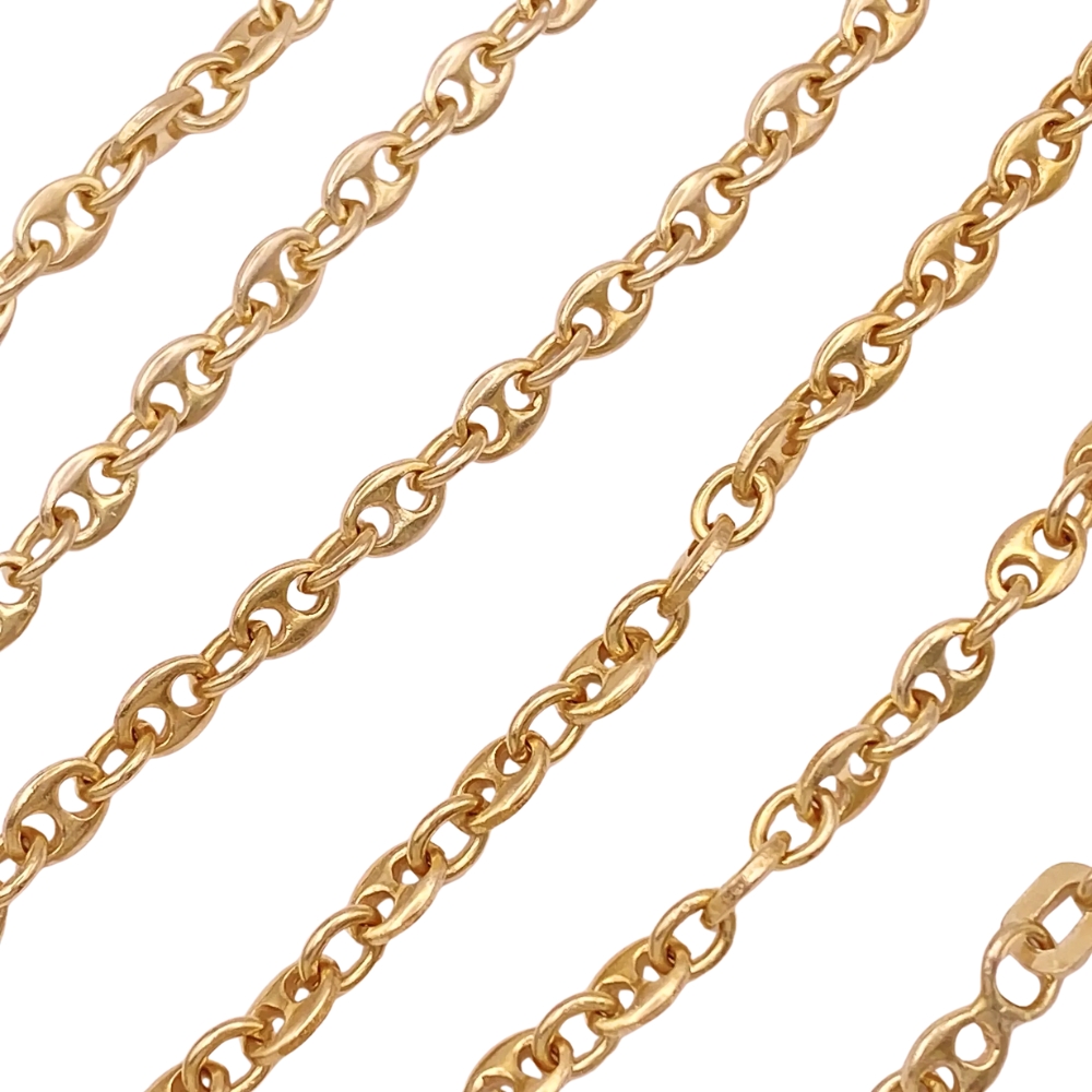 20″ Gucci Link Chain Necklace 14K Gold