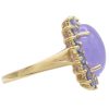 Lavender Jade Ring with Iolite Accents in 14K Gold side