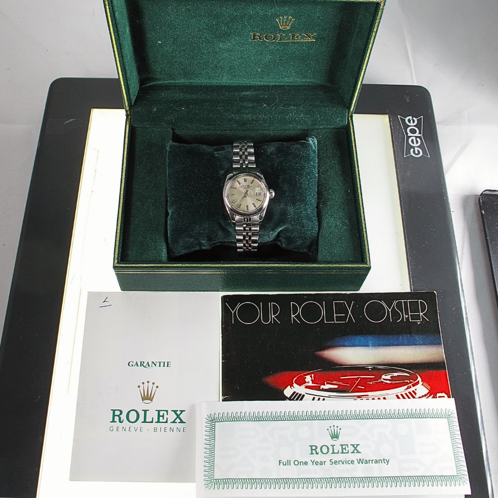 Pre-Owned Ladies Rolex 26MM Date (1981) Stainless Steel Model 6916 b and p