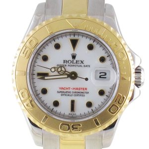 Pre-Owned Rolex 29MM Yachtmaster White Dial (1999) Two Tone Model 169623