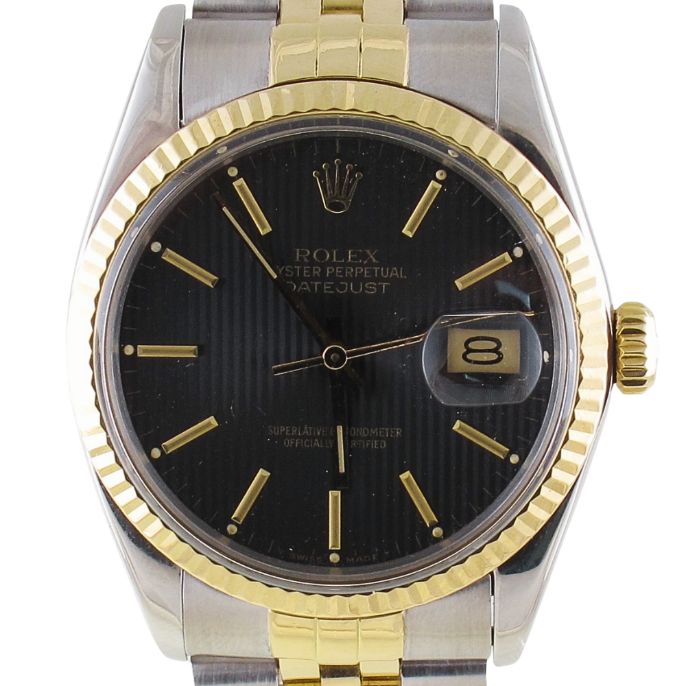 Pre-Owned Rolex 36MM Two Tone Datejust (1984) 16013 Front Close