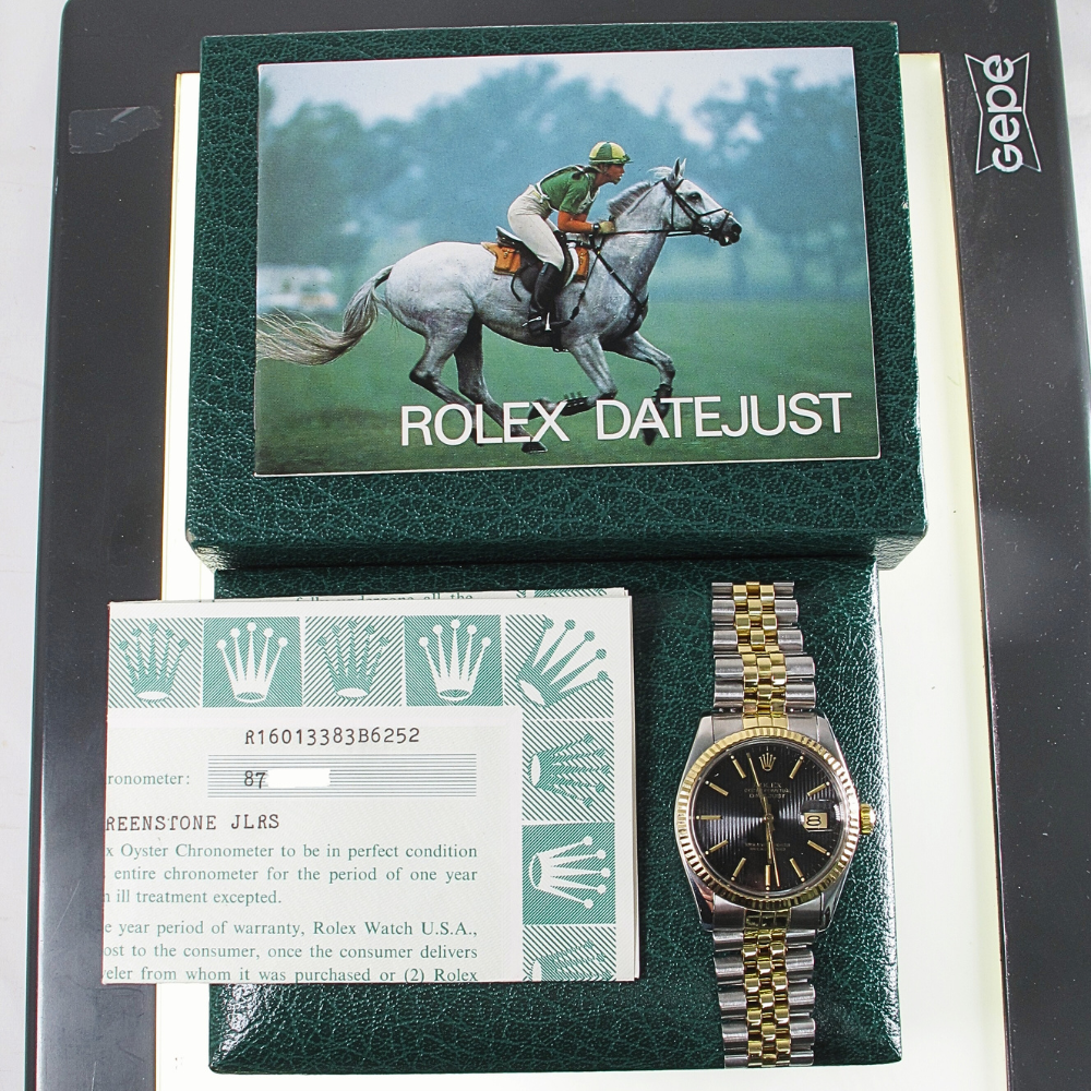 Pre-Owned Rolex 36MM Two Tone Datejust (1984) 16013 b and p