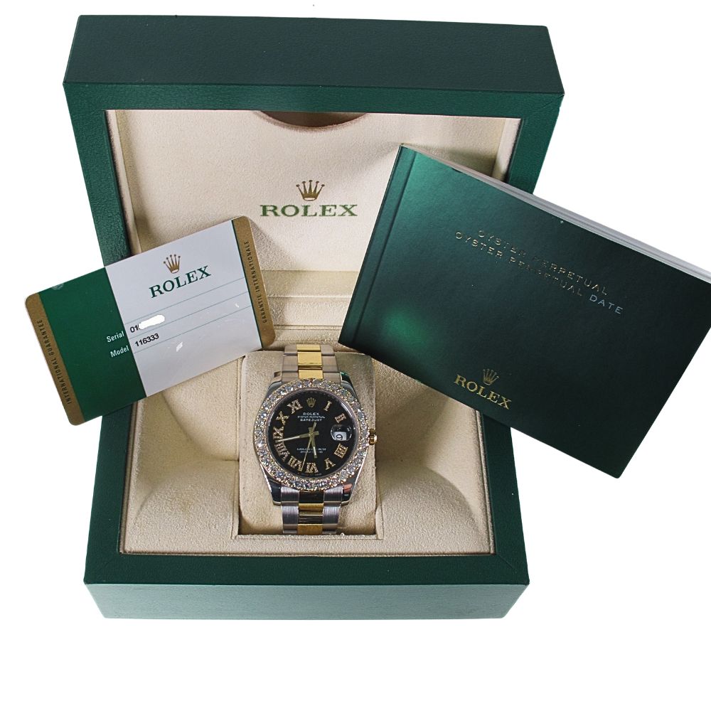 Pre-Owned Rolex 41MM Datejust II (2016) Two Tone 116333 b and p inside