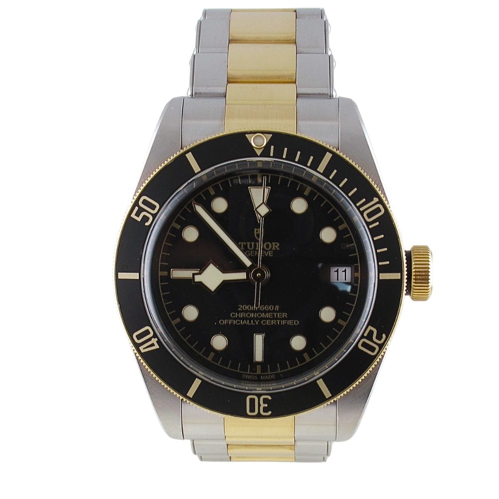 Pre-Owned Tudor 41MM Black Bay (2021) Two Tone Watch Model 79733N Front