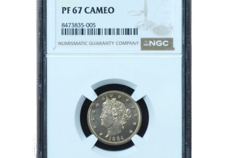 1884 Liberty Head Nickel PF67 Cameo NGC