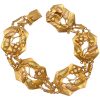 Victorian Arts & Crafts Bracelet 18K Tri-Gold