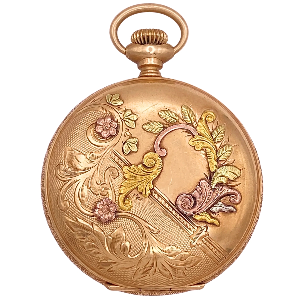 Victorian Hunter Watch Case 14K Gold back Victorian Hunter Watch Case 14K Gold back