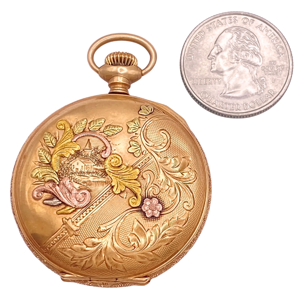 Victorian Hunter Watch Case 14K Gold size Victorian Hunter Watch Case 14K Gold size