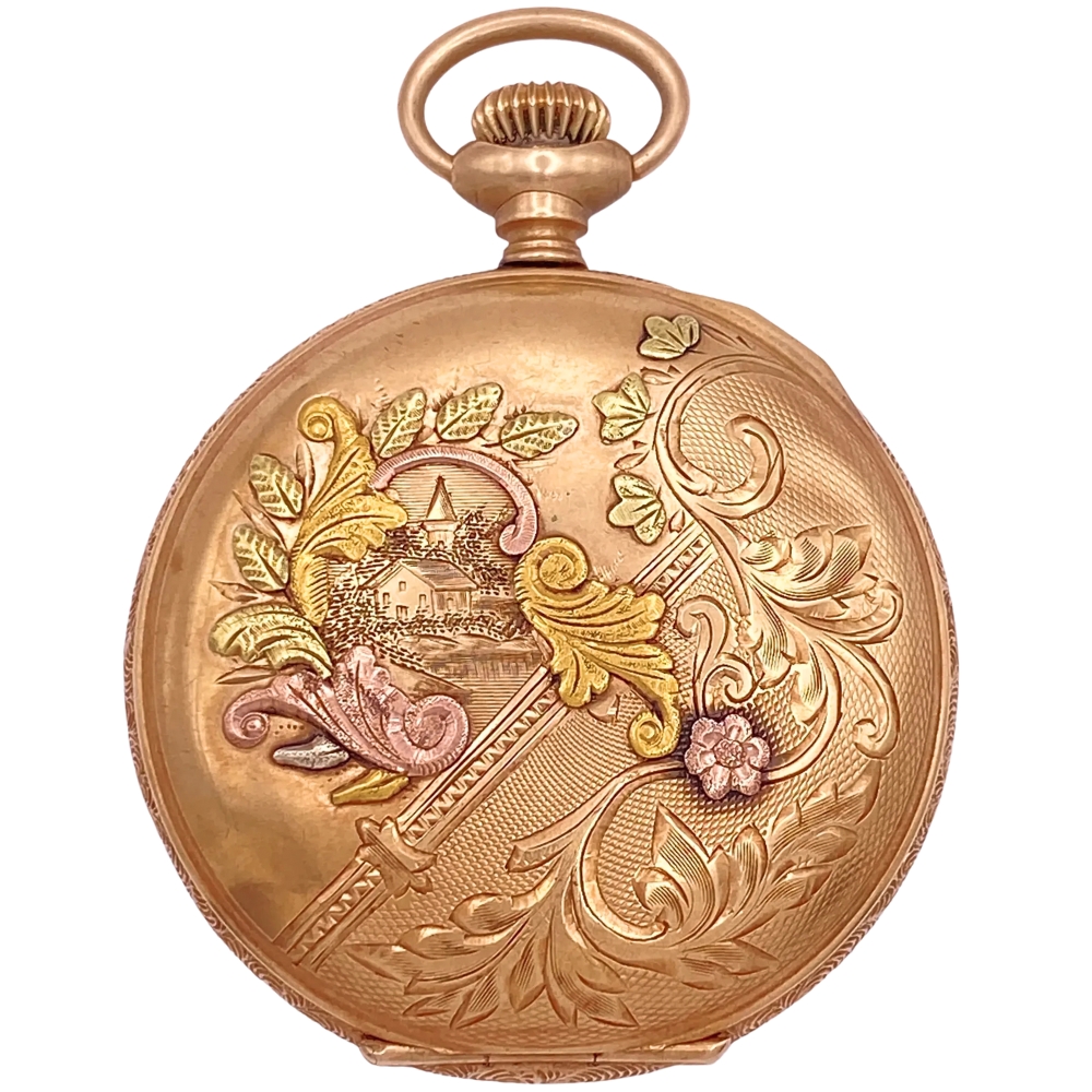 Early 1900s Victorian Hunter Watch Case 14K Gold