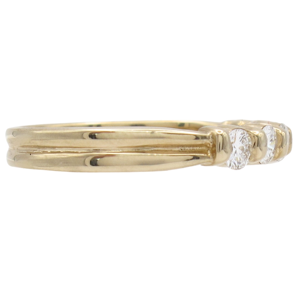 Vintage 0.55ctw Diamond Band Ring 14K Gold side Vintage 0.55ctw Diamond Band Ring 14K Gold side