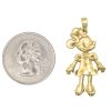 Vintage Articulated Minnie Mouse Disney Pendant 18K Gold size