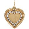 Vintage Cultured Pearl Heart Locket Charm or Pendant 14K Gold