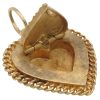 Vintage Cultured Pearl Heart Locket Charm or Pendant 14K Gold open