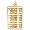 Vintage Moving Abacus Charm 14K Gold front
