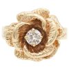 0.25ctw Diamond Rose Flower Ring 14K Gold front