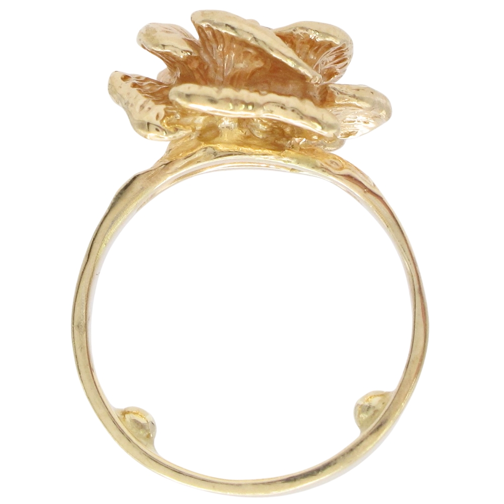 0.25ctw Diamond Rose Flower Ring 14K Gold profile 0.25ctw Diamond Rose Flower Ring 14K Gold profile