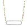 0.38ctw Diamond Paperclip Necklace 14K Two-Tone Gold