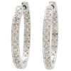 0.40ctw Diamond Inside-Out Hoop Earrings 14K White Gold