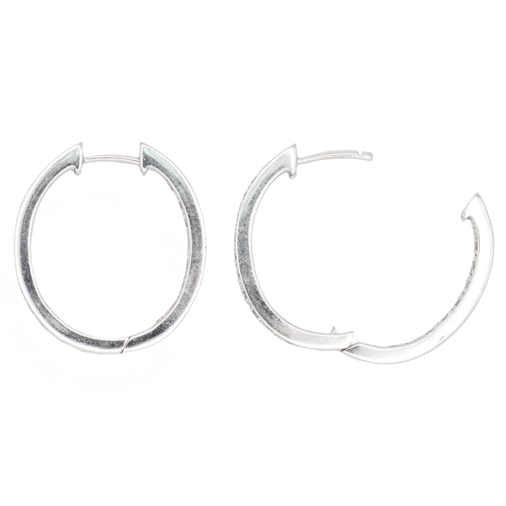 0.40ctw Diamond Inside-Out Hoop Earrings 14K White Gold side 0.40ctw Diamond Inside-Out Hoop Earrings 14K White Gold side