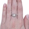 0.46ctw Diamond Art Deco Engagement Ring Platinum worn