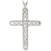 0.48ctw Diamond Cross Pendant 14K White Gold