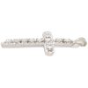 0.48ctw Diamond Cross Pendant 14K White Gold side