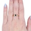 0.50ctw Natural Sapphire Ring with Diamond Accents 14K Gold worn