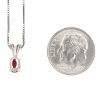 0.60ct Ruby Solitaire Necklace 14K White Gold size