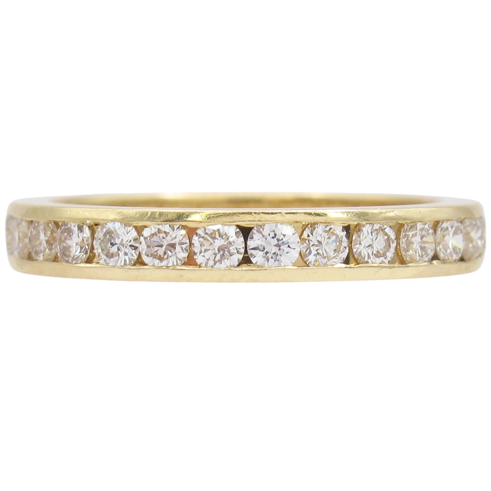 1.12ctw Diamond Eternity Band Ring 18K Gold
