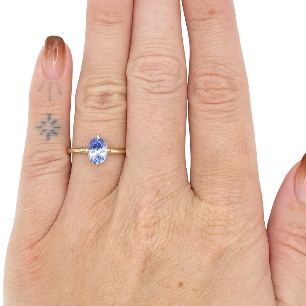 1.48ct Natural Ceylon Sapphire Solitaire Ring 14K GIA Certified Modeled 1.48ct Natural Ceylon Sapphire Solitaire Ring 14K GIA Certified Modeled