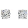 1.4ct Round Diamond Solitaire Stud Earrings 14K White Gold H-I1