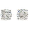 1.4ctw Round Diamond Solitaire Stud Earrings 14K Front