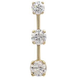 1.58ctw 3-Stone Graduated Diamond Pendant 14K Yellow Gold front