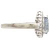 1.67ctw Pear Blue Spinel Ring 14K White Gold side