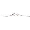 1.72ct Blue Sapphire Diamond Halo Necklace 18K White Gold Clasp