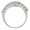 1.73ctw Diamond Chevron 3 Row Band 14K White Gold Profile