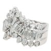 1.73ctw Diamond Chevron 3 Row Band 14K White Gold Side