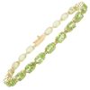 11.50ctw Peridot Line Bracelet 14K Gold