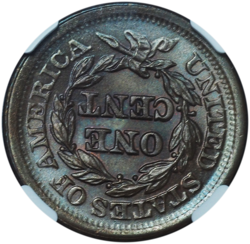 1851 Braided Hair Large Cent MS67BN NGC (4) 1851 Braided Hair Large Cent MS67BN NGC