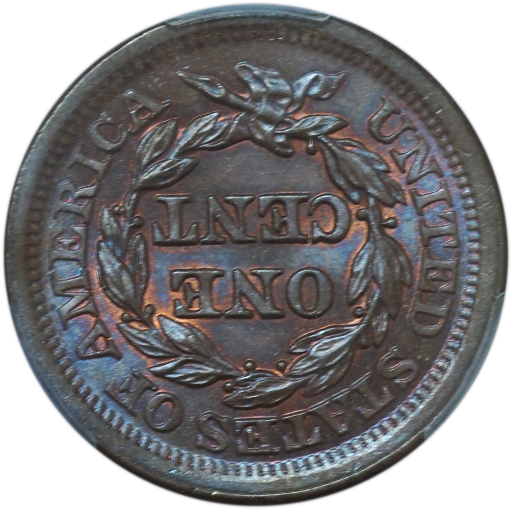 1853 Large Cent MS66BN PCGS (2) 1853 Braided Hair Large Cent MS66BN PCGS