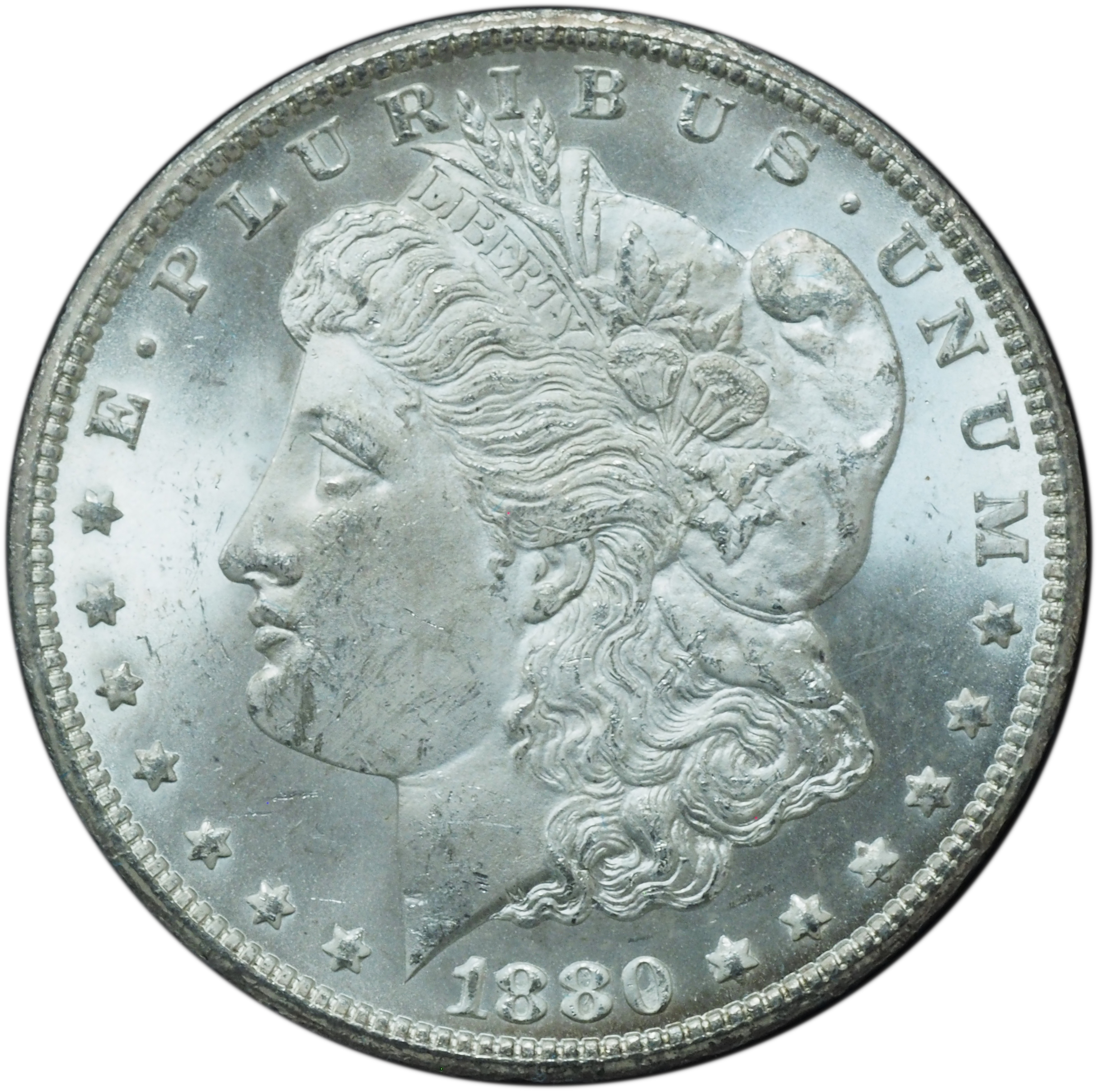 1880-CC Morgan Dollar GSA MS64+ NGC Reverse of 1878 (2) 1880-CC Morgan Dollar GSA MS64+ NGC