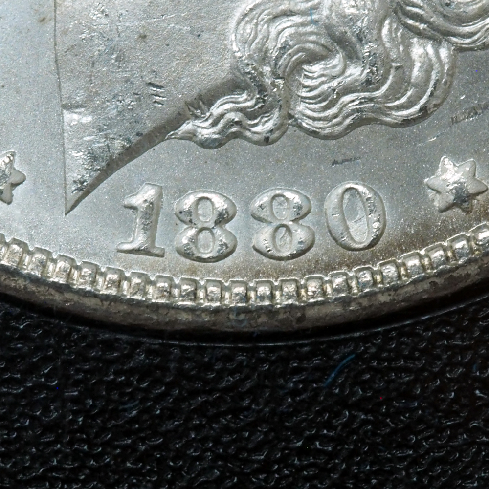 1880-CC Morgan Dollar GSA MS64+ NGC Reverse of 1878 (4) 1880-CC Morgan Dollar GSA MS64+ NGC