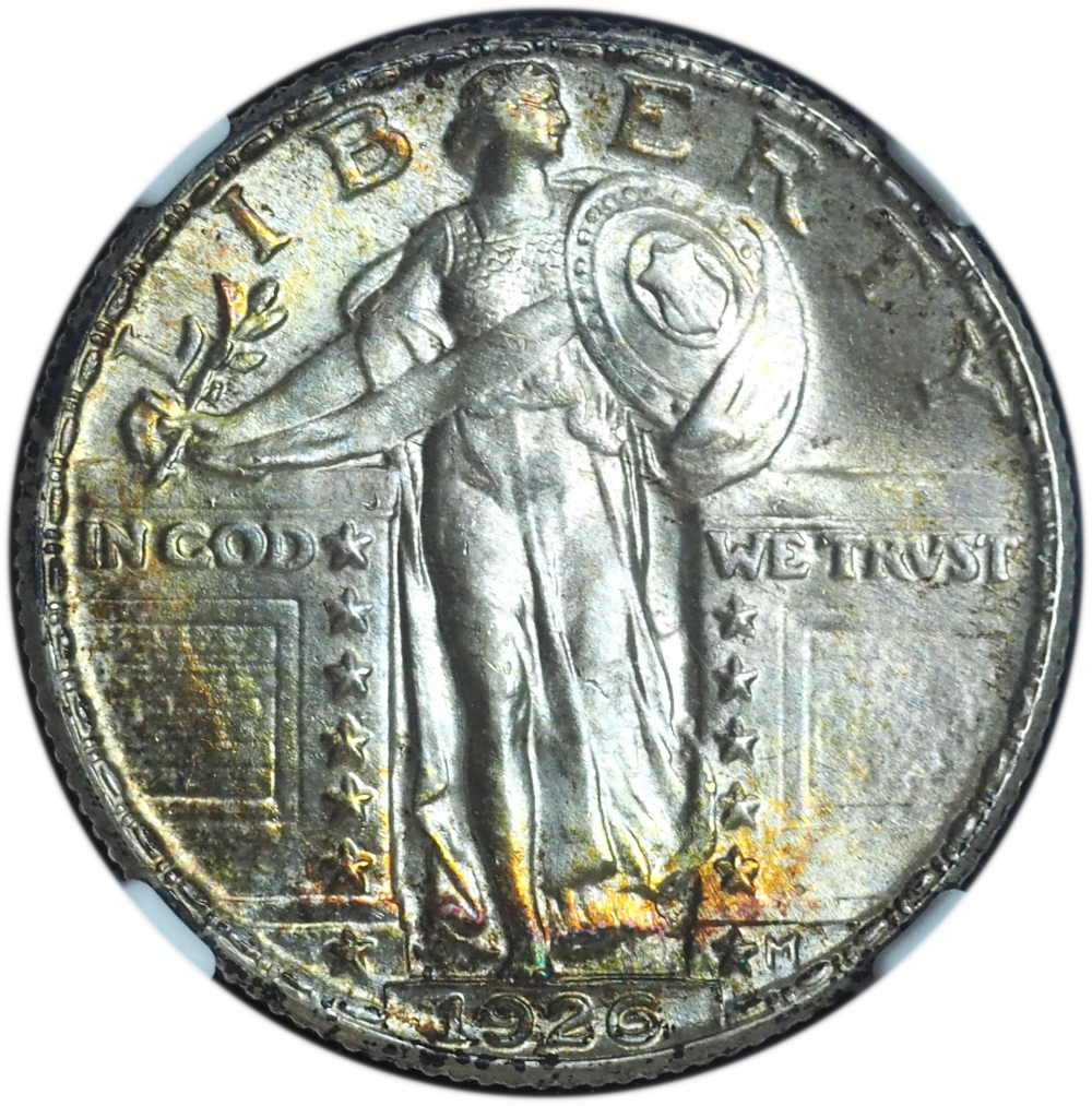 1926 Standing Liberty Quarter MS66 NGC Beautiful Toning (3) 1926 Standing Liberty Quarter MS66 NGC