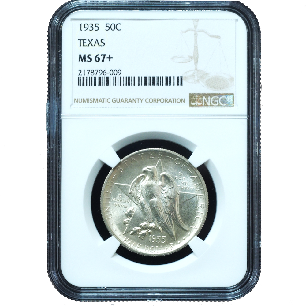 1935 Texas Commemorative Half Dollar MS67+ NGC (1) 1935 Texas Commemorative Half Dollar MS67+ NGC